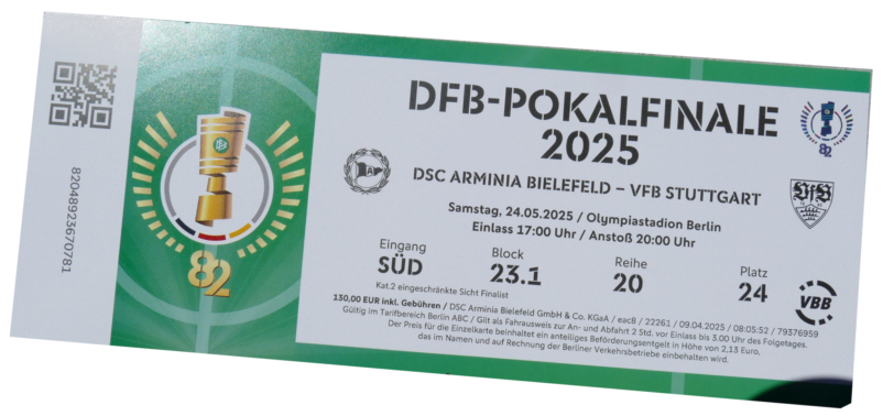 Arminia Bielefeld DFB Pokal Finale 24 Mai 2025 Berlin, Berlin, wir fahren nach Berlin! Arminia Bielefelds sämtliche Pokalspiele in allen Pokalwettbewerben: alle Ergebnisse seit Gründung des Vereins, Spieler und Torschützen