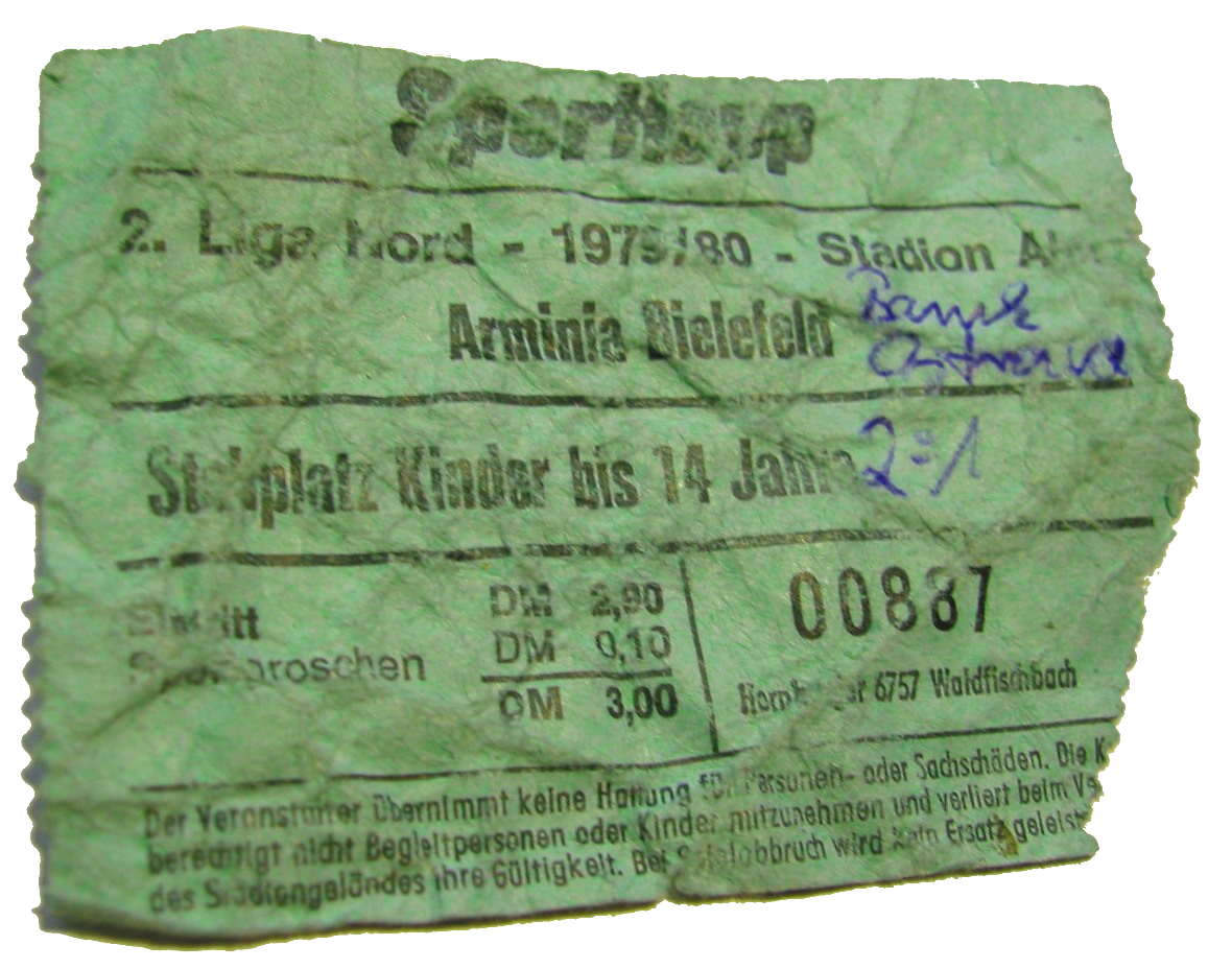 chronologie internationaler spiele, ticket banik ostrava 1980 Arminia Chronologie internationaler Spiele, 1980 Banik Ostrava - Sportlepp Sportgroschen